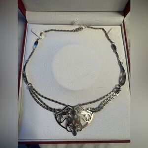 Wild Bryde Wolf Necklace with Amethysts